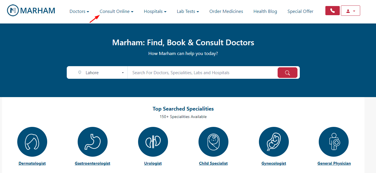 find a doctor online in pakistan