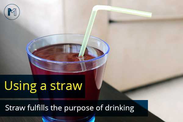 Using a straw