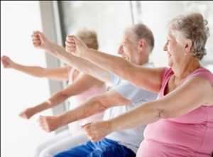 old people exercising 