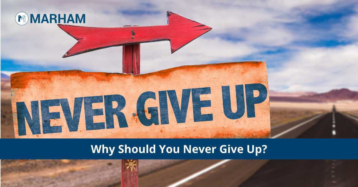 essay on why you should never give up