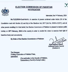 General Elections Public Holiday 2024