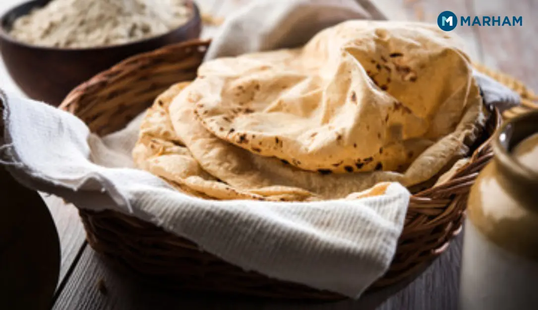 how many calories in 2 rotis